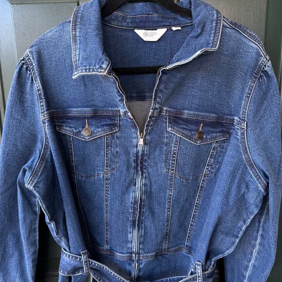 NEW Candace Cameron Bure QVC Denim Zip Front Dress 20 Plus Size Fall Casual Chic - Picture 5 of 11